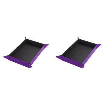 2PK Gamegenic Magnetic Dice Tray Rectangular 279x209mm Black/Purple