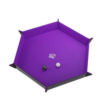Gamegenic Magnetic Dice Tray Hexagonal 353x353mm Black/Purple