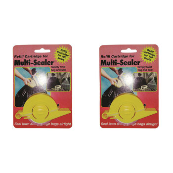 2PK Jokari Multi-Sealer Refill Cartridge For 100 Seals Yellow 15cm