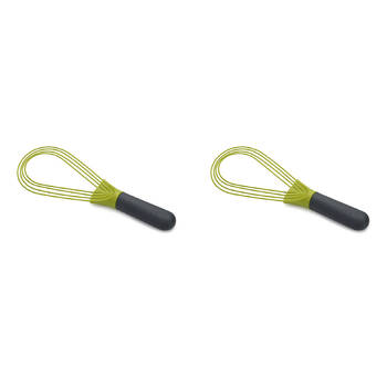 2PK Joseph & Joseph Twist 2-in-1 Flat/Balloon Kitchen Whisk - Green