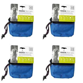 4PK M-Pets 14cm Nazca Treat Bag Dog/Puppy Pet Training Snack/Reward Pouch Holder BLU