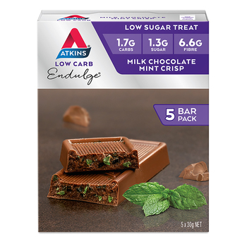 5pc Atkins Low Carb 30g Endulge Bar - Milk Chocolate Mint