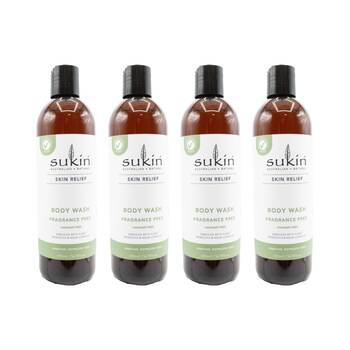 4PK Sukin Natural Body Wash Skin Relief Hydrating Australian Made Fragrance Free