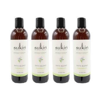 4PK Sukin Bath Oil Blend Natural Aromatherapy Energise Paraben Free 500ml