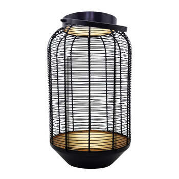 J.Elliot Verona 25x42cm Lantern Candle Holder - Black/Gold