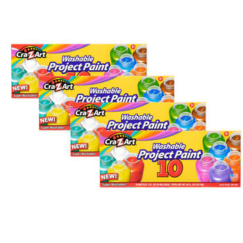 4x 10pc Cra-Z-Art Stationery Washable Kids Painting Pack 3y+ Multi Colours