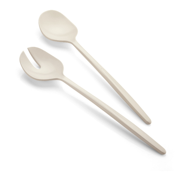 2pc Guzzini Tierra 28cm Plastic Salad Servers - White