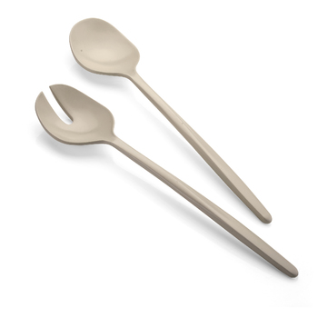 2pc Guzzini Tierra 28cm Plastic Salad Servers - Taupe