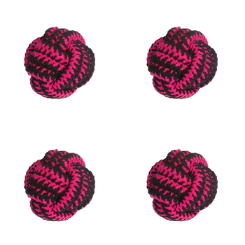 4PK M-Pets 11cm Twist Rope Ball Dog/Puppy Pet Chew Interactive Toy Assorted