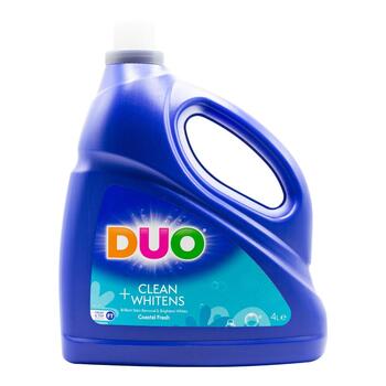 Duo Liquid Laundry Detergent Concentrated Cleans & Whitens 4L