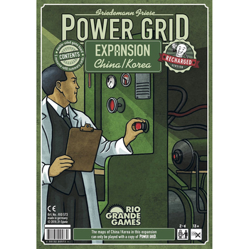 Rio Grande Power Grid China/Korea Expansion Recharged Board Game 13y+