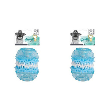 2PK M-Pets 9.8cm Dental Rubber Washy Dog/Puppy Pet Chew Teeth/Gum Care Play Toy