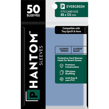 50pc Phantom Sleeves 88x125mm Game Card Case Evergreen Gloss/Gloss