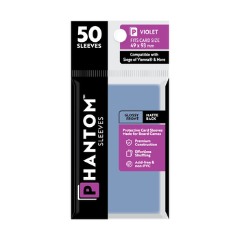 50pc Phantom Sleeves 49x93mm Game Card Case Violet Gloss/Matte