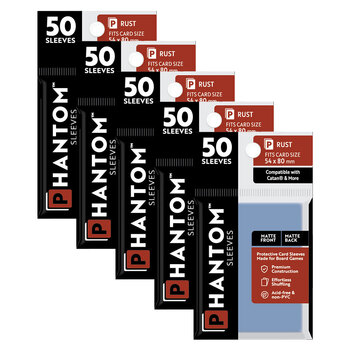 5PK 50pc Phantom Sleeves 54x80mm Game Card Case Rust Matte/Matte