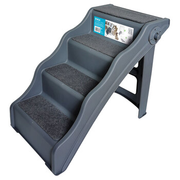 M-Pets 4 Foldable Pet Steps 58x50cm Grey