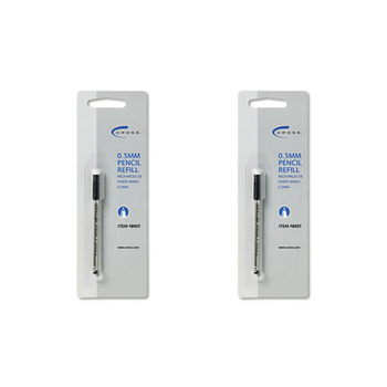 2x 12pc Cross 0.5mm Polymeric Pencil Lead w/ 1x Eraser