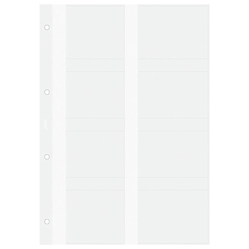 Filofax 30cm A4 Business Card Holder Refill Double-Sided Clear