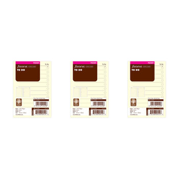 3x 24pc Filofax 12cm Pocket Refill To-Do Task Reminder Cotton Cream