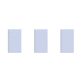 3x 20pc Filofax 12cm Pocket Refill Ruled Notepaper Lavender