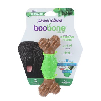 Paws & Claws BooBone Dental Bone Chew Toy - Spearmint