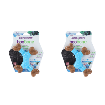 2x Paws & Claws BooBone 4 Way Dental Bone - Peppermint
