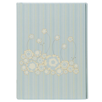 Lantern Studios A6 Journal/Notebook Hardcover - Magnetic Blue Flowers