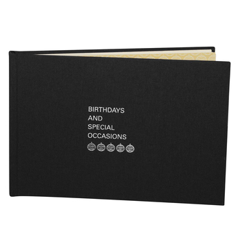 Lantern Studios Hardcover Birthday Book Landscape - Black