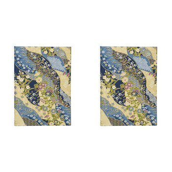 2PK Lantern Studios Japanese 6x4'' Portrait Photo Bi Frame Indigo Wave