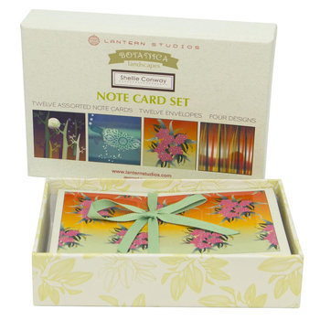 12pc Lantern Studios Botanica Range II Note Cards Set