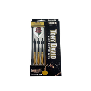 12pc Formula Sports 23g Tony David 90% Golden Tungsten Darts w/ Case