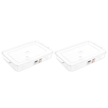 2PK Boxsweden Crystal 2.75L/33.5cm Storage Container w/ Lid Clear