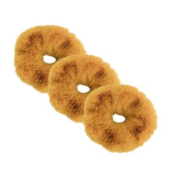 3PK Annabel Trends Womens Faux Fur Soft & Fluffy Hair Band 11cm- Mustard