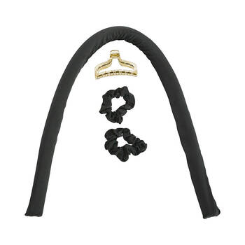 4pc Annabel Trends Miss Bliss Heatless Hair Curler Accessory Set 92cm Black