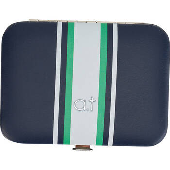 Annabel Trends Stripe Mens Manicure Kit 11x2.5cm - Navy