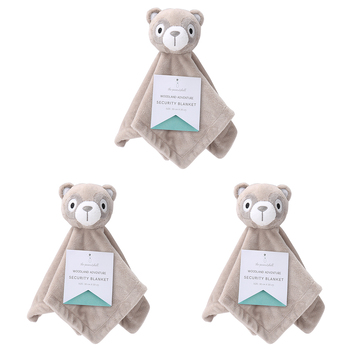 3PK The Peanutshell Woodland Adventure Racoon Security Blanket 0M+