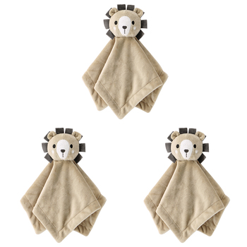 3PK The Peanutshell Madagascar Lion Security Blanket Baby Nursery Decor