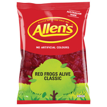Allen's 1.3kg Red Frogs Lolly Bag