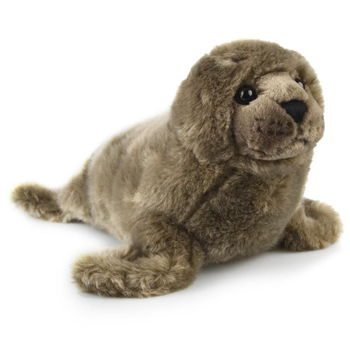 Korimco Sea 35cm Seal Alive Stuffed Animal Plush Toy - Grey