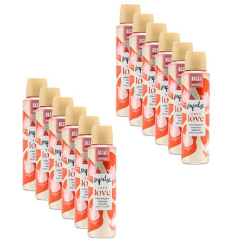 12PK Impulse True Love Inspired By Rose & Coconut Body Spray 150ml