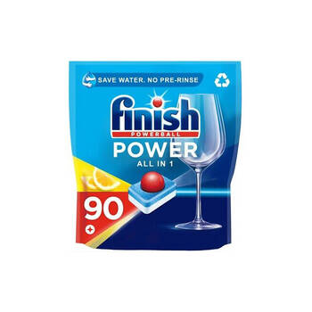 90pc Finish Powerball All in 1 Dishwwasher Tablets Lemon Scent