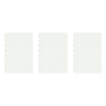 3x 32pc Filofax A5 Notebook Refill White Square Paper Stationery