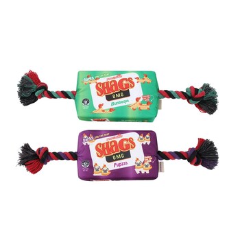 Paws & Claws 27cm Shags Snacks Oxford Tugger Pet/Dog Toy w/ Rope - Assorted
