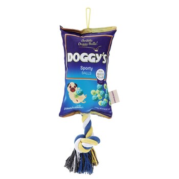 Paws & Claws Doggy's Balls 25cm Snacks Oxford Tugger w/ Rope