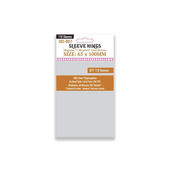 55pc Sleeve Kings 65x100mm Board Game Card Sleeves 7 Wonders