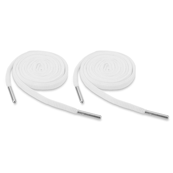 2PK Forcefield Lifestyle Shoe Laces Pair Thick Oval Size 45" White
