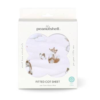 The Peanutshell 100% Jersey Cotton Forest Dreams Cot Fitted Sheet 77x135cm