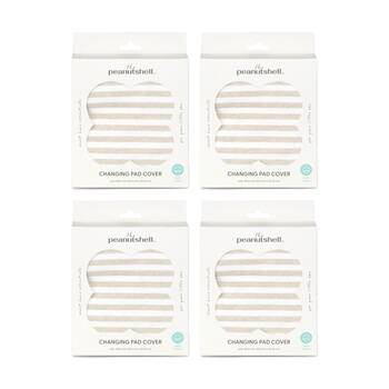 4PK The Peanutshell Safari Dreams Changing Pad Cover 40.6x81.3cm Tan Stripe