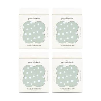 4PK The Peanutshell Dinosaur Travel Baby Change Mat Cover Sage Green