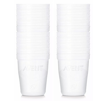 2x 10pc Philips Avent Via Cups/Mothers Breastmilk Storage Container 180ml
